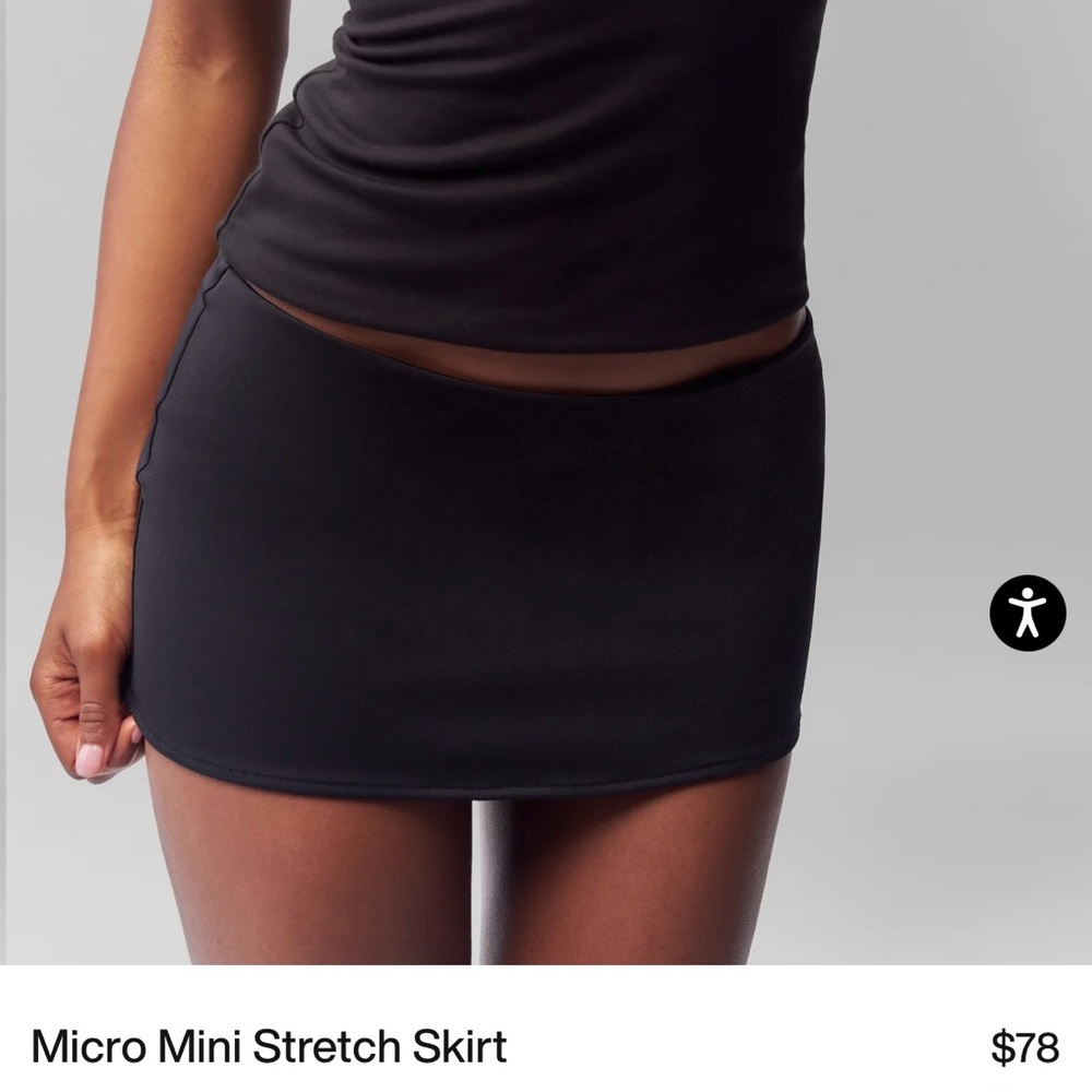 Guizio Black Micro Mini Skirt